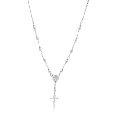 Rosario Con Cuencas Ovales Diamantadas