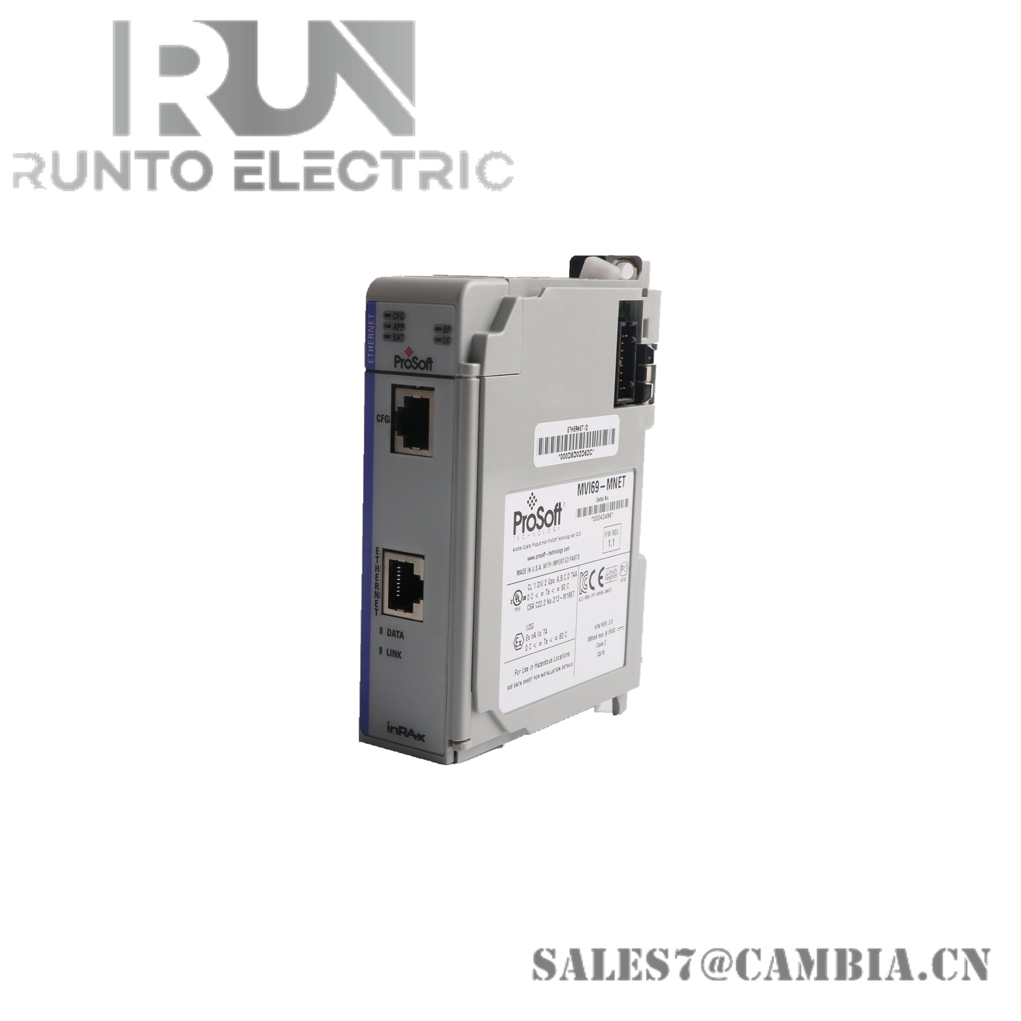Module de communication Rockwell ProSoft MVI69-MNET Modbus TCP/IP