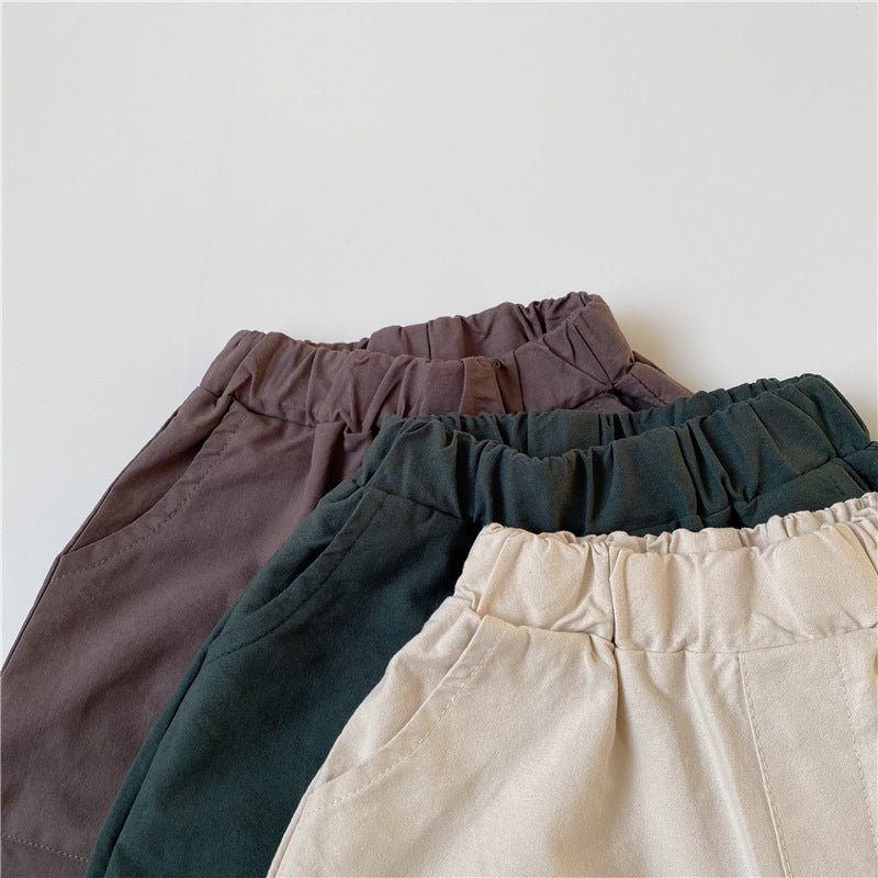 Baby Kid Unisex Solid Color Pants Wholesale 220419110