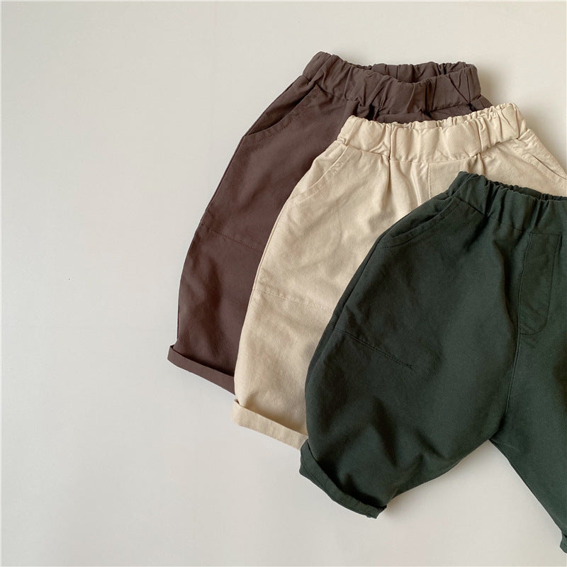 Baby Kid Unisex Solid Color Pants Wholesale 220419110
