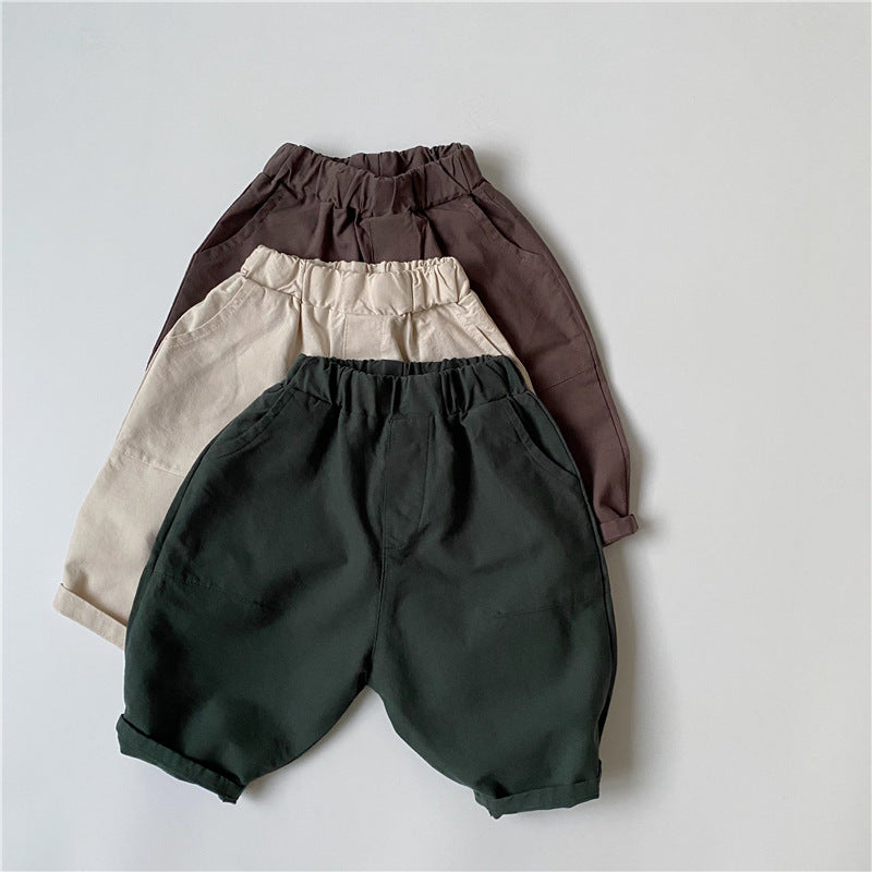 Baby Kid Unisex Solid Color Pants Wholesale 220419110