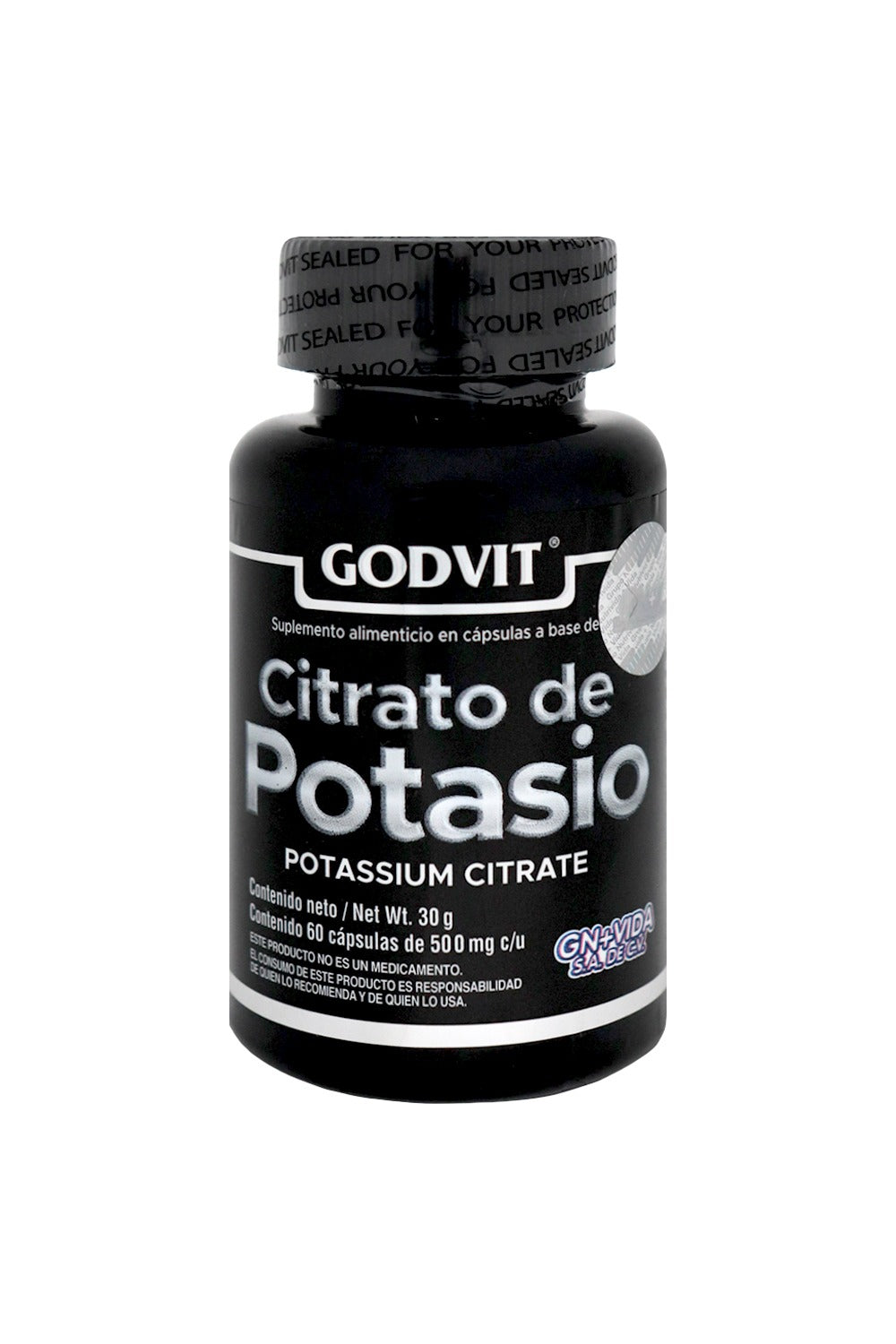 CAPS. CITRATO DE POTASIO C/60 DE 500MG C/U. GODVIT.