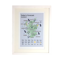 Scottish Weather Map Print
