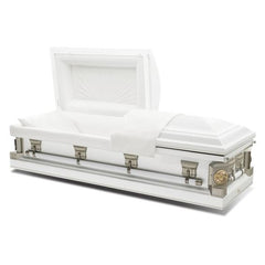Batesville Carnation Ivory Half Couch Steel Casket