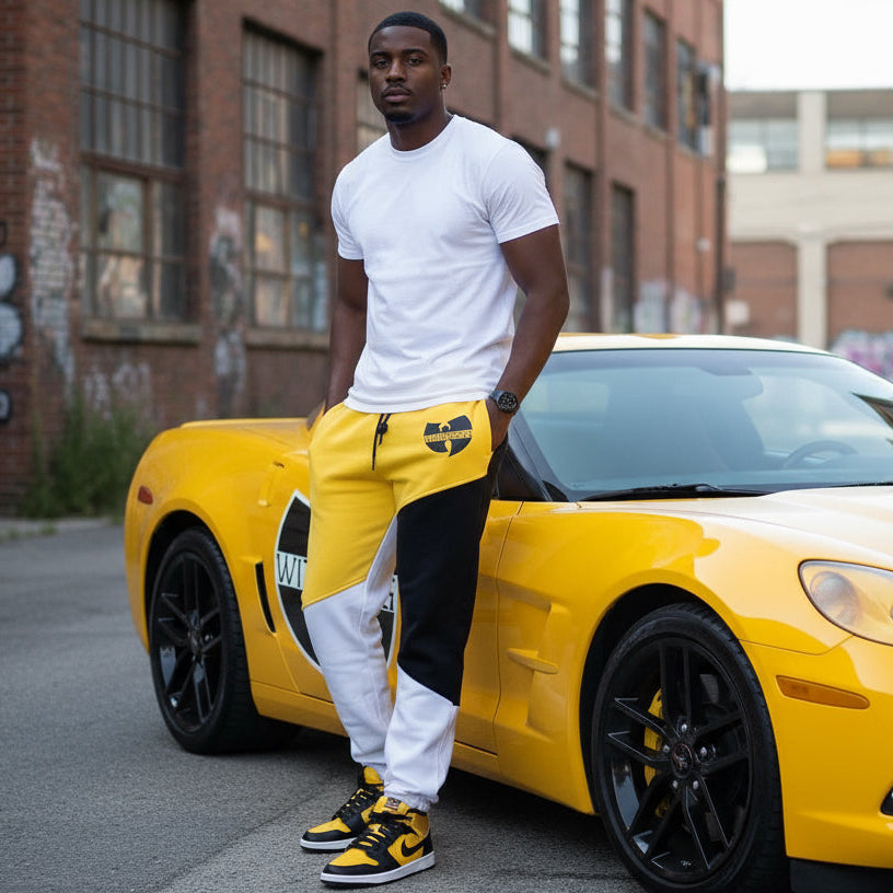 *WU-WINNIPEG* (3 TONE) •JOGGER SWEATPANTS• (EMBROIDERED LOGO)