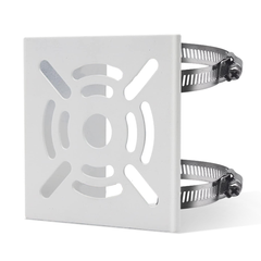 Universal Vertical Pole Corner Mount Bracket for Security Camera, Stainless Steel Pole Mount Adapter with 4 Loops, Solar Panel Clamp, CCTV Cameras Mounting Brackets