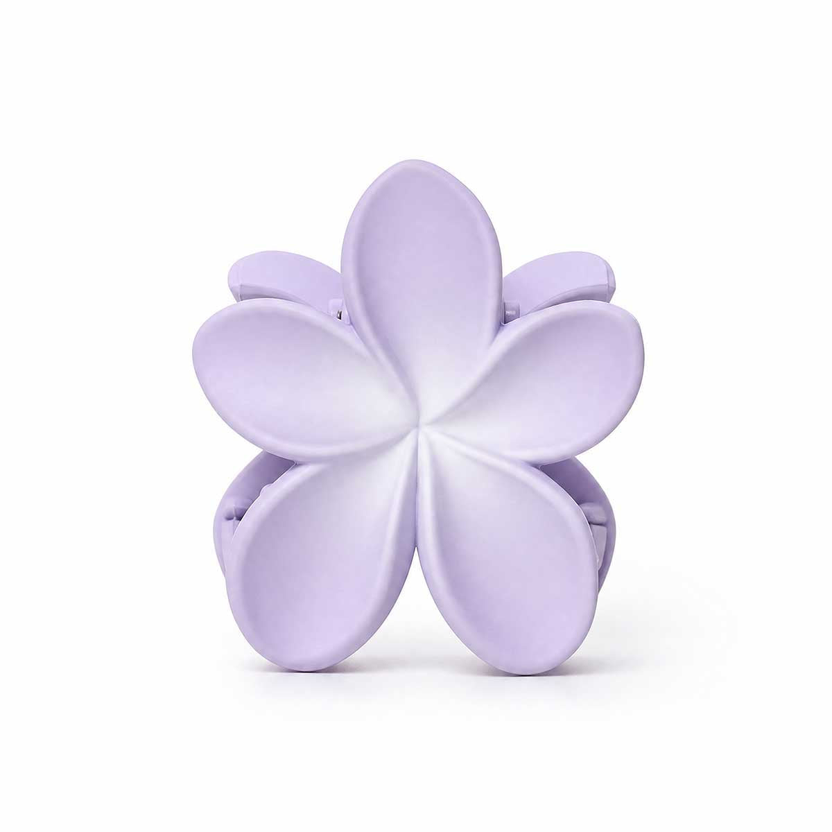 Matte Plumeria Hair Claw Clip, Light Purple