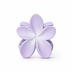 Matte Plumeria Hair Claw Clip, Light Purple