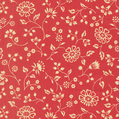 Petals & Polka Dots fabric with cherry red blossoms and whimsical dots by Anne Sutton for Moda Fabrics