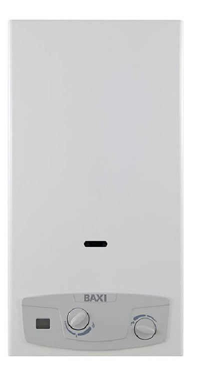 Scaldabagno a gas istantaneo camera aperta Baxi Acquaprojet + Blue 11i GPL - Cod. A7698571