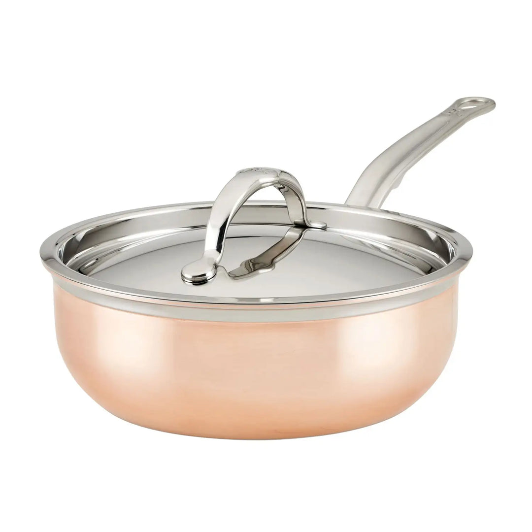 Induction Copper Saucier Pan, 2-Quart