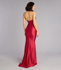 Regina Satin Halter Corset Mermaid Formal Dress