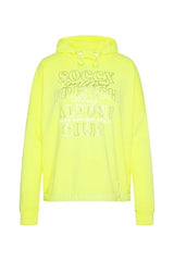 SOCCX Damen Sweatshirt mit Kapuze und Print Artwork Ivory im Sale