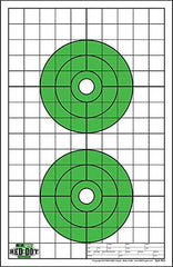 EZ2C Targets RD3: Two 6" Bullseyes Paper Targets 11"x17" USA Made