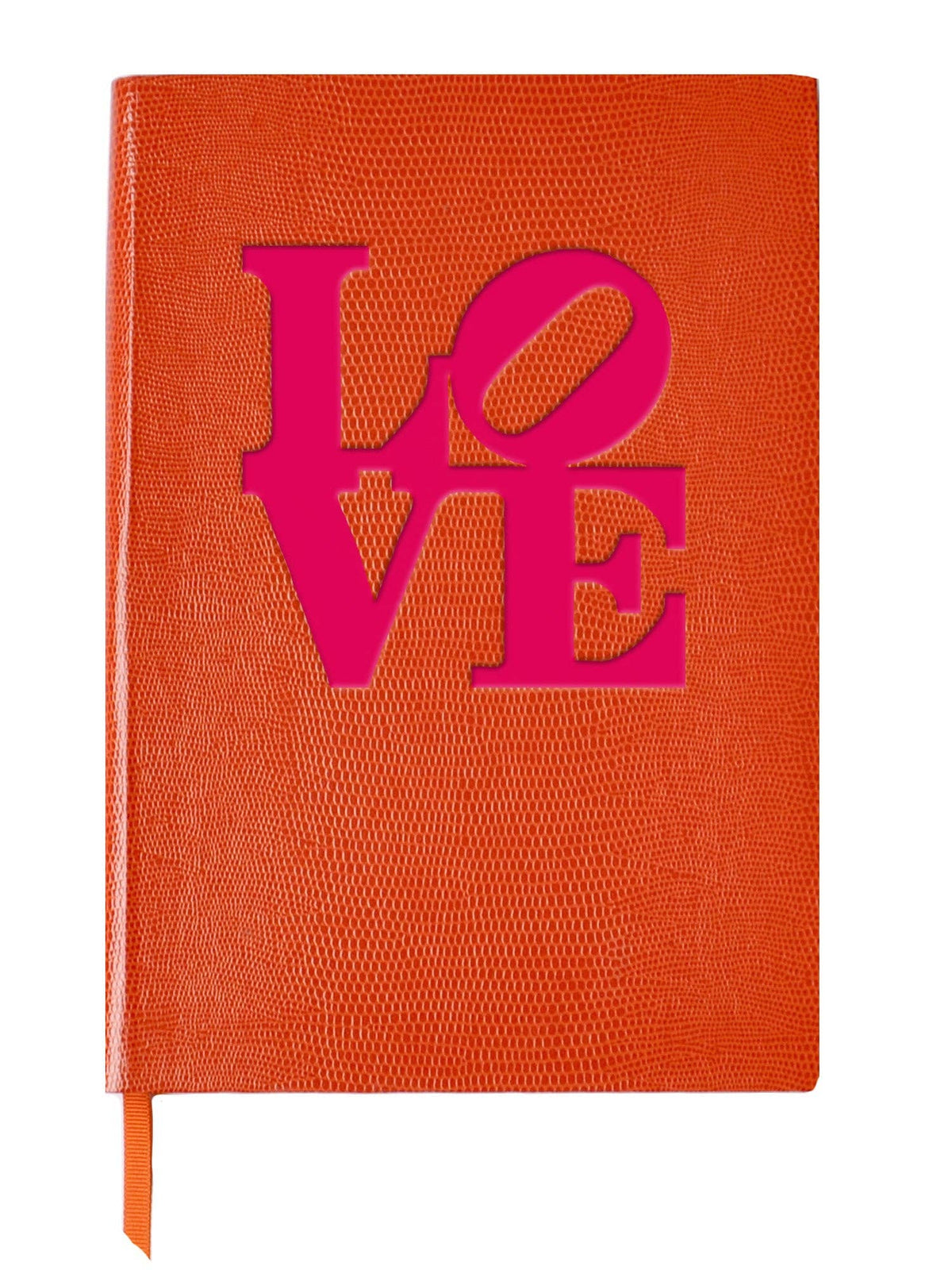 Robert Indiana LOVE Notebook: Orange w/ Pink