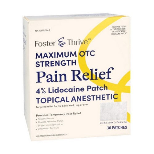 Foster And Thrive, Lidocaine Pain Relief Patch, 30 Each Foster And Thrive
