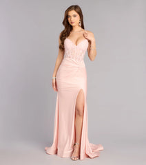 Elodie Sequin Beaded Corset Mermaid Dress