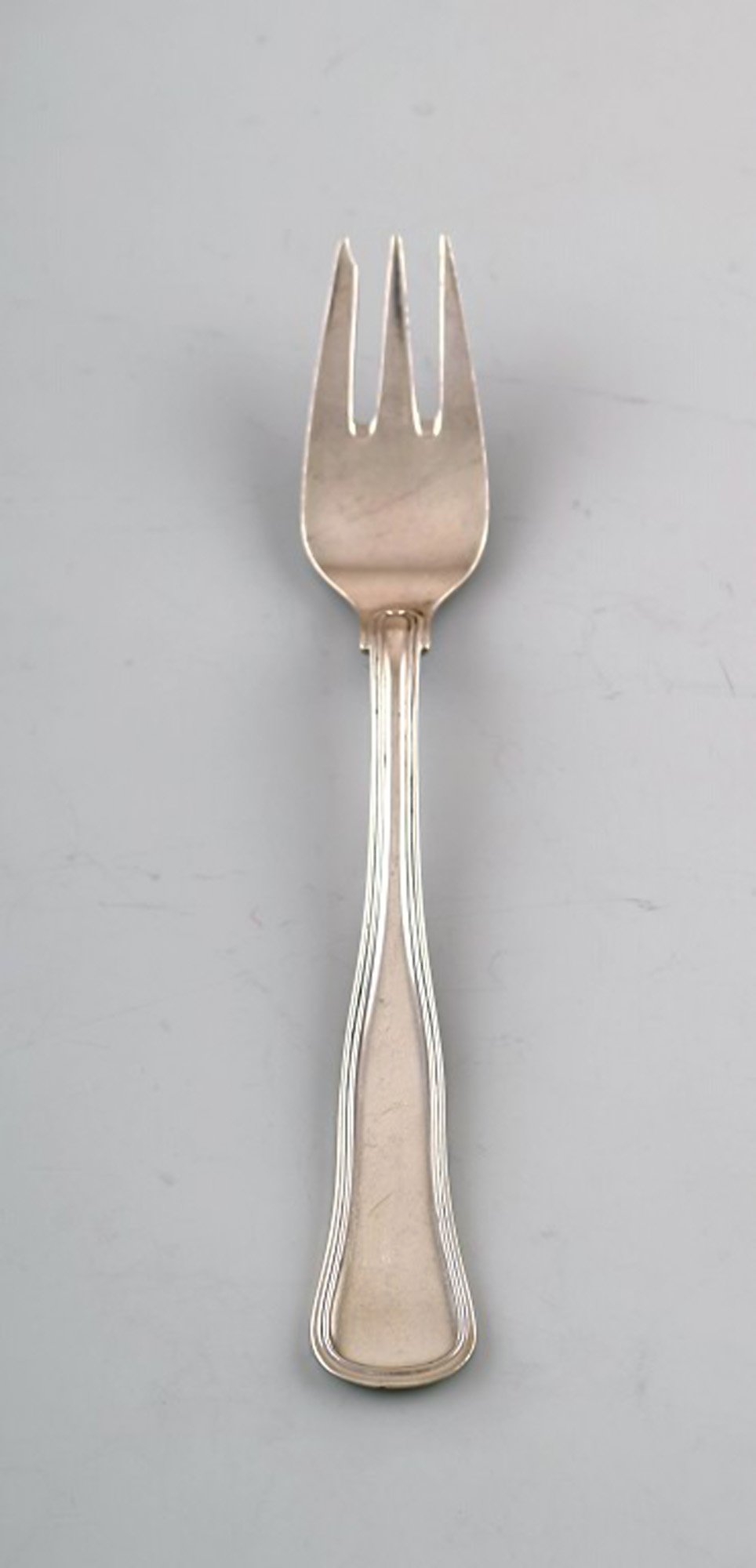 Cohr cake fork, Old Danish silver cutlery (830). 1940's.