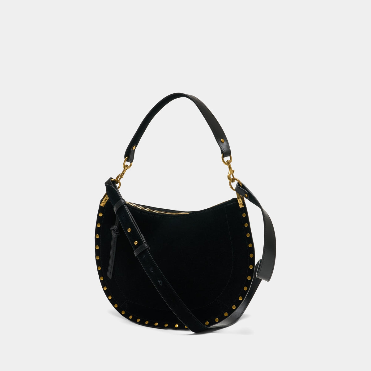 Oskan Soft Zip Shoulder Bag - Isabel Marant - Leather - Black