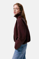 Dames tops jas bomber bordeaux - MANGO