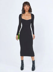 Nolan Midi Dress Black Tall