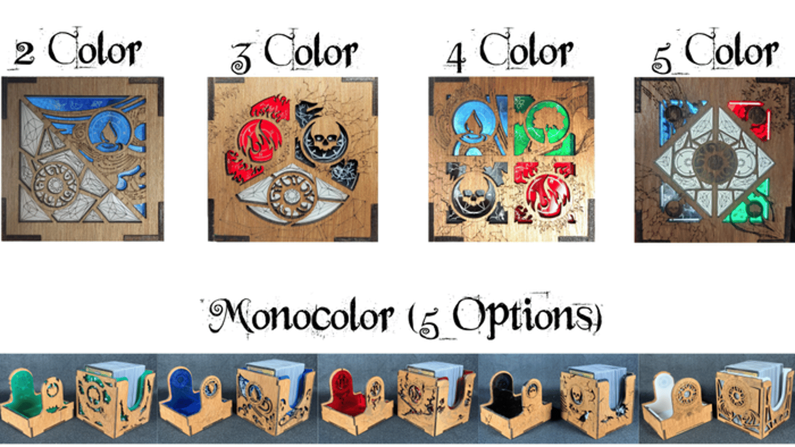 Multicolor Custom Commander Deck Boxes