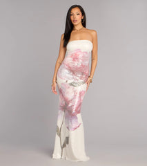 Kiki Floral Sequin Formal Dress