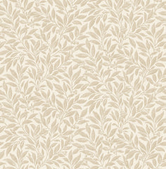 Winter Berry Beige Vine Wallpaper with Farmhouse Botanical Pattern - Advantage 4164-M1842