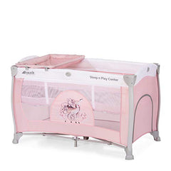 Hauck Kombi Reisebett Set Sleep N Play Center 3 / für Babys und Kinder ab Geburt bis 15 kg / 120 x 60 cm / 2 Höhen / inkl. Wickelauflage / Trage Tasche / Schlupf / Rollen / Sweety Rosa im Sale
