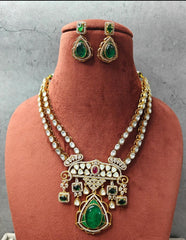 Fine Polki Kundan Antique Set By Chokerset APS936