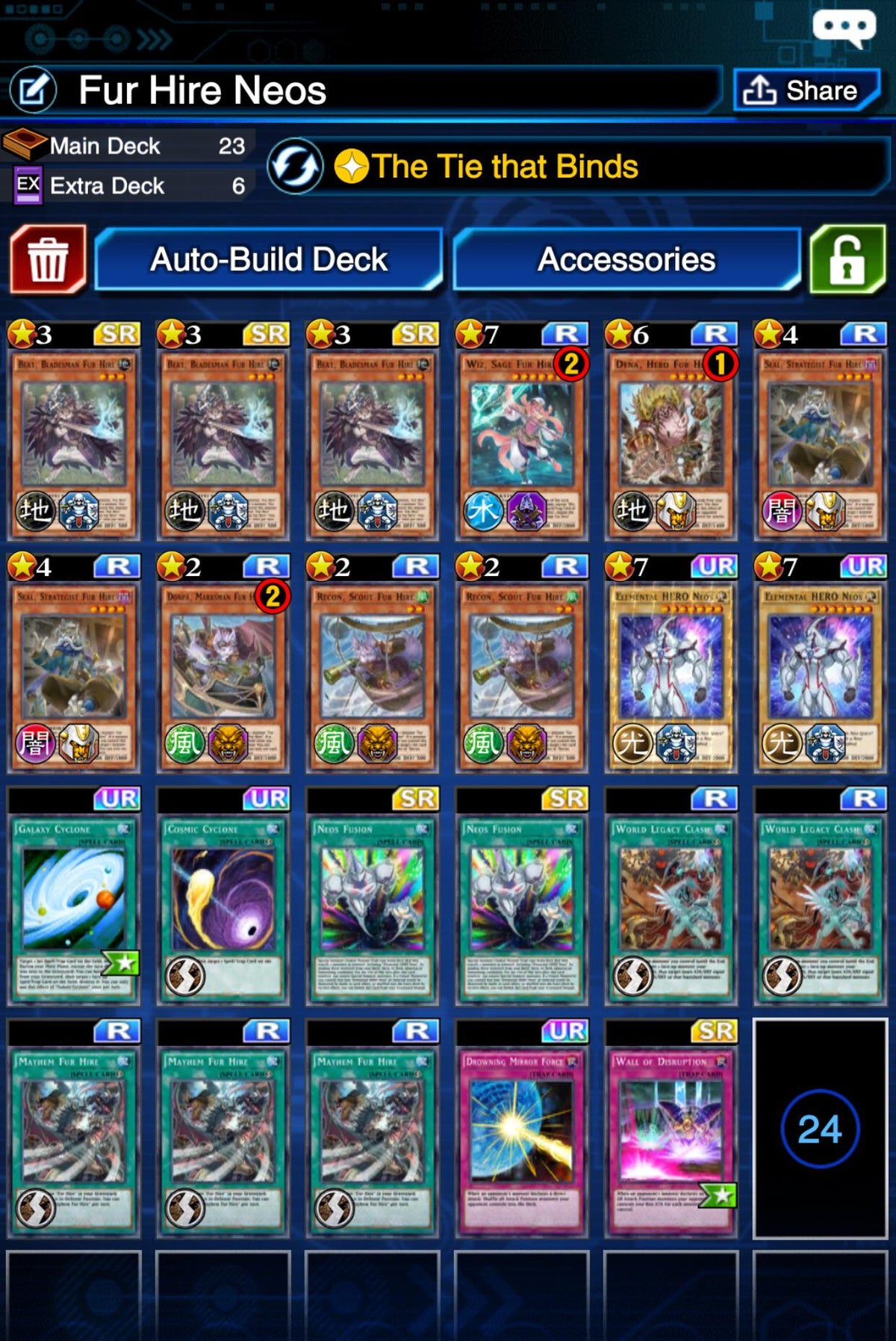 KoG] Fur Hire Lives! Fur Hire Neos (Extra deck in comments) : r/DuelLinks
