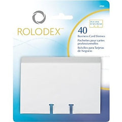 Rolodex Transparent Business Card Sleeves 2 58 x 4 Pack Of 40