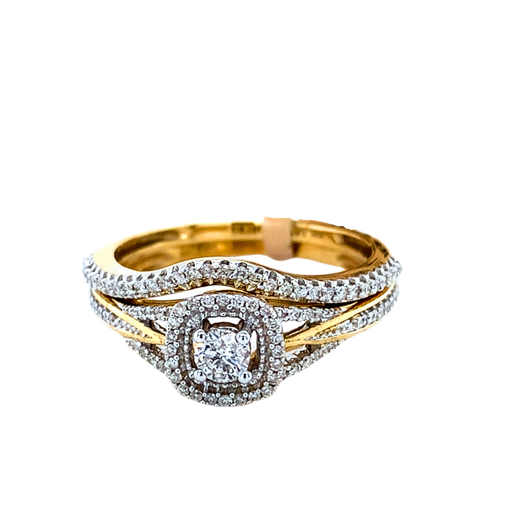 14kt Yellow Gold Diamond Ring set
