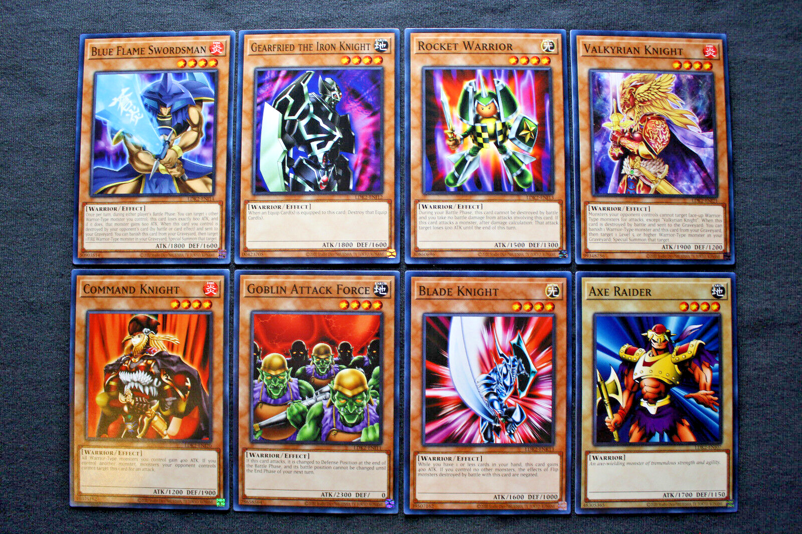 Joey Wheeler Warrior deck cards (Blue Flame Swordsman Gearfried the Iron  Knight)