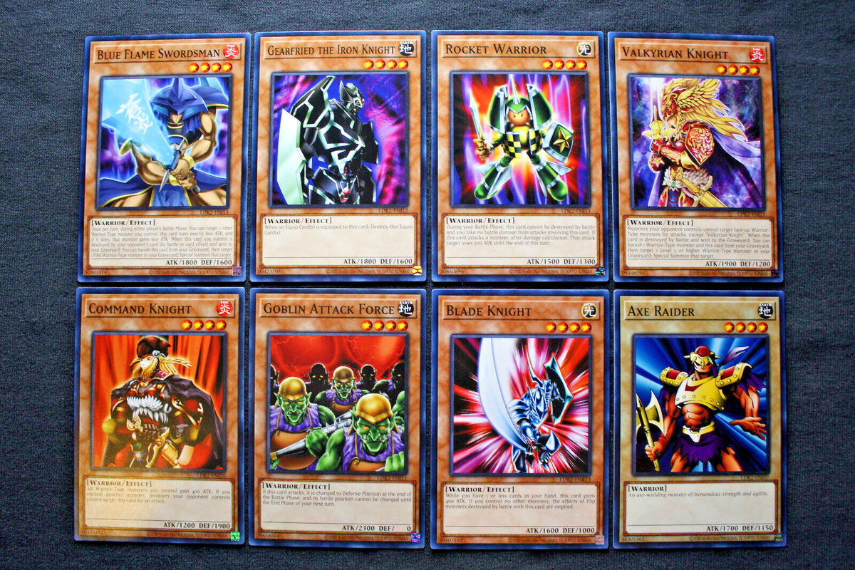 Joey Wheeler Warrior deck cards (Blue Flame Swordsman Gearfried the Iron  Knight)