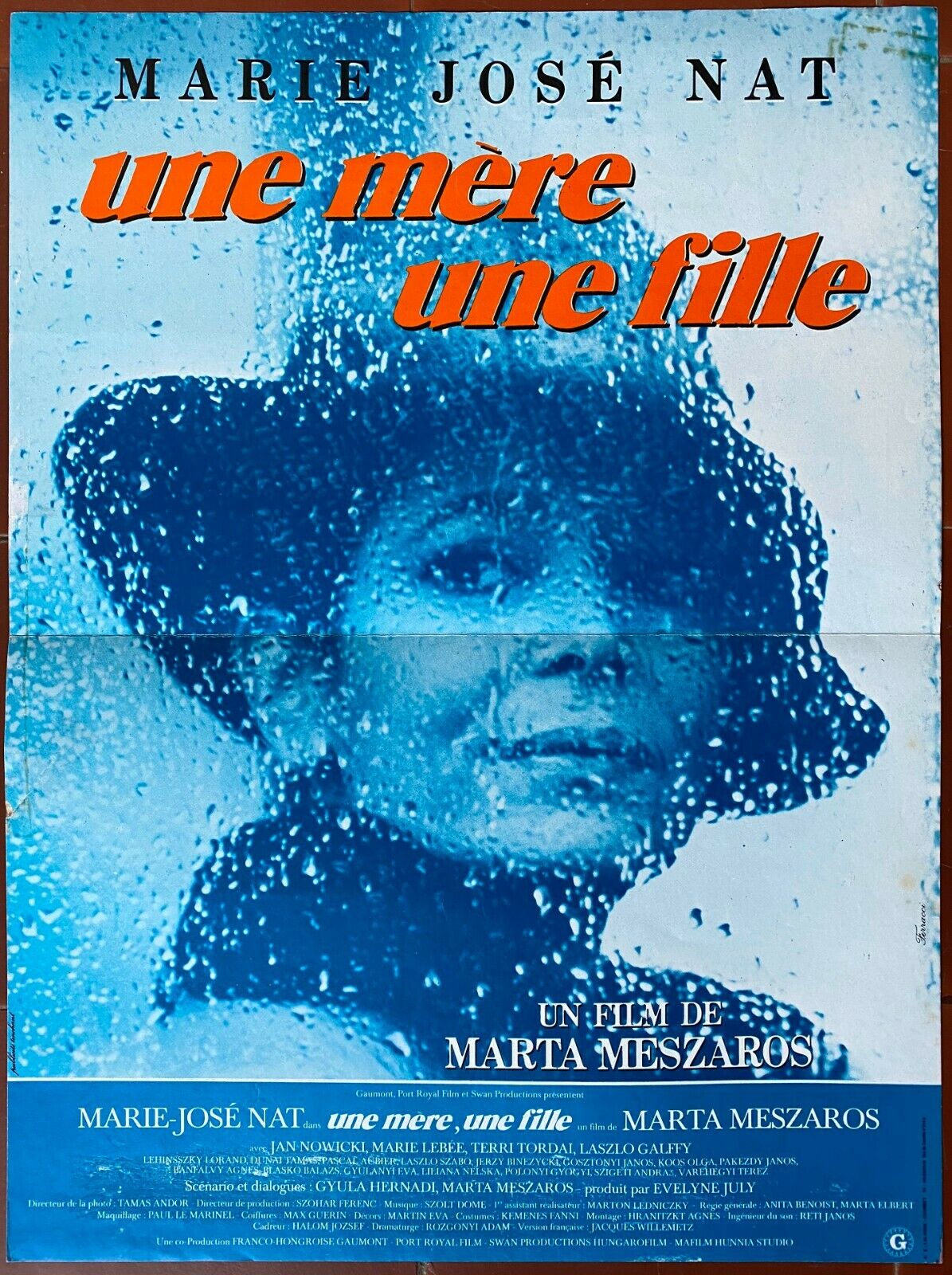 Affiche UNE MERE UNE FILLE Marta Meszaros MARIE-JOSE NAT 40x60cm