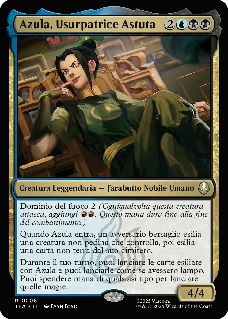 Azula, Usurpatrice Astuta MTG - Magic: The Gathering | Avatar: The Last  Airbender #208 (Italiano)