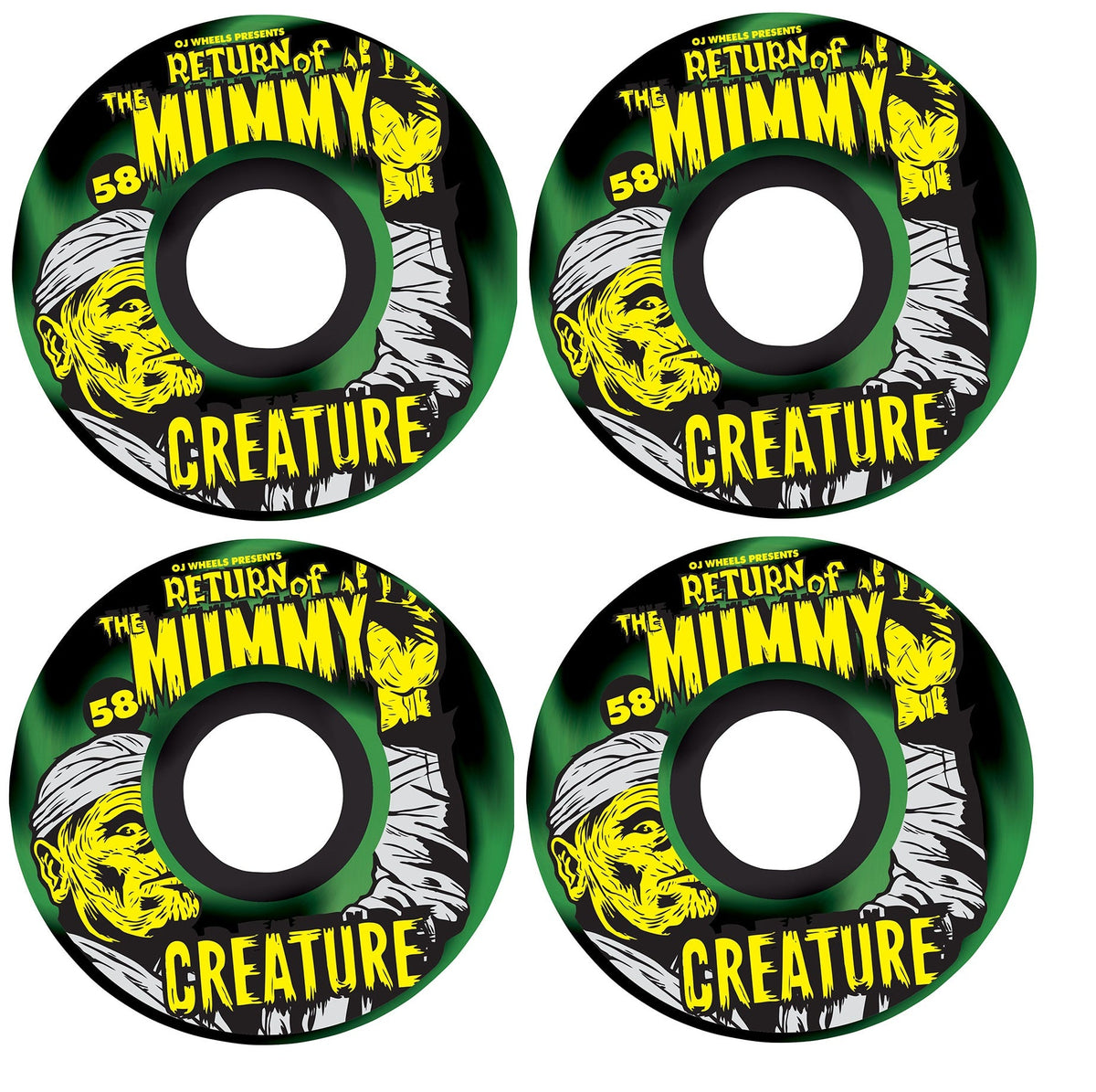 OJ 58mm Creature Return of the Mummy Keyframe Black Green Swirl