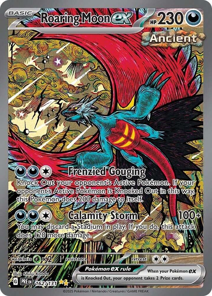 Roaring Moon EX 2025 Pokemon Prismatic Evolutions Special Illustration Rare #162 PSA Authenticated 10 Card
