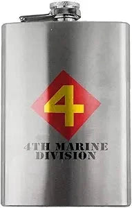 4th Marine Division 8oz. Flask flask