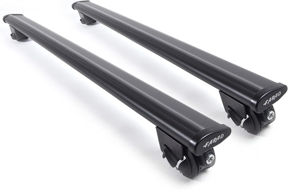 Barre portatutto SM + AERODYNAMIC BLACK in alluminio compatibili con EMC 6 - SEI dal 2022 in poi con corrimani alti railing aperti