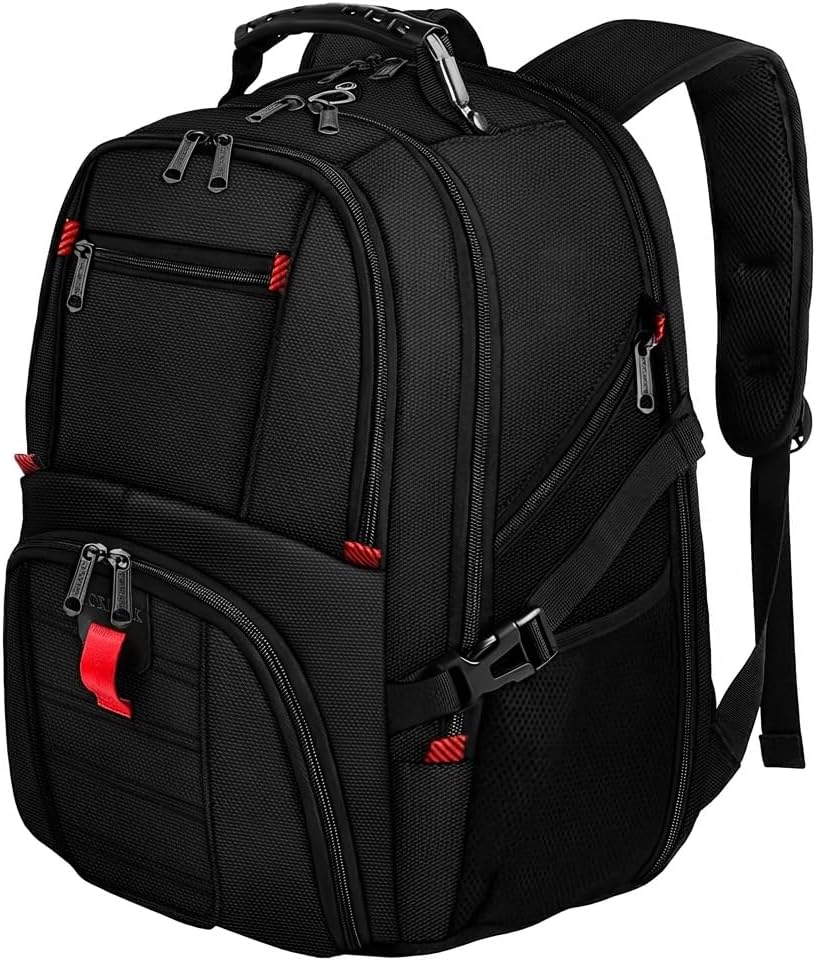 YOREPEK Large Laptop Backpack for Men, Heavy Duty Travel Backpack | Carry On Flight Approved, 15.6 Inch College Work Bookbag, Water Resistant Business Backpack for Men mochilas para hombres