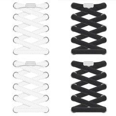 Zibuyu Elastic No Tie Shoelaces for Sneakers and Casual Shoes with 100cm Length & Metal Lock | Universal Fit for Adults