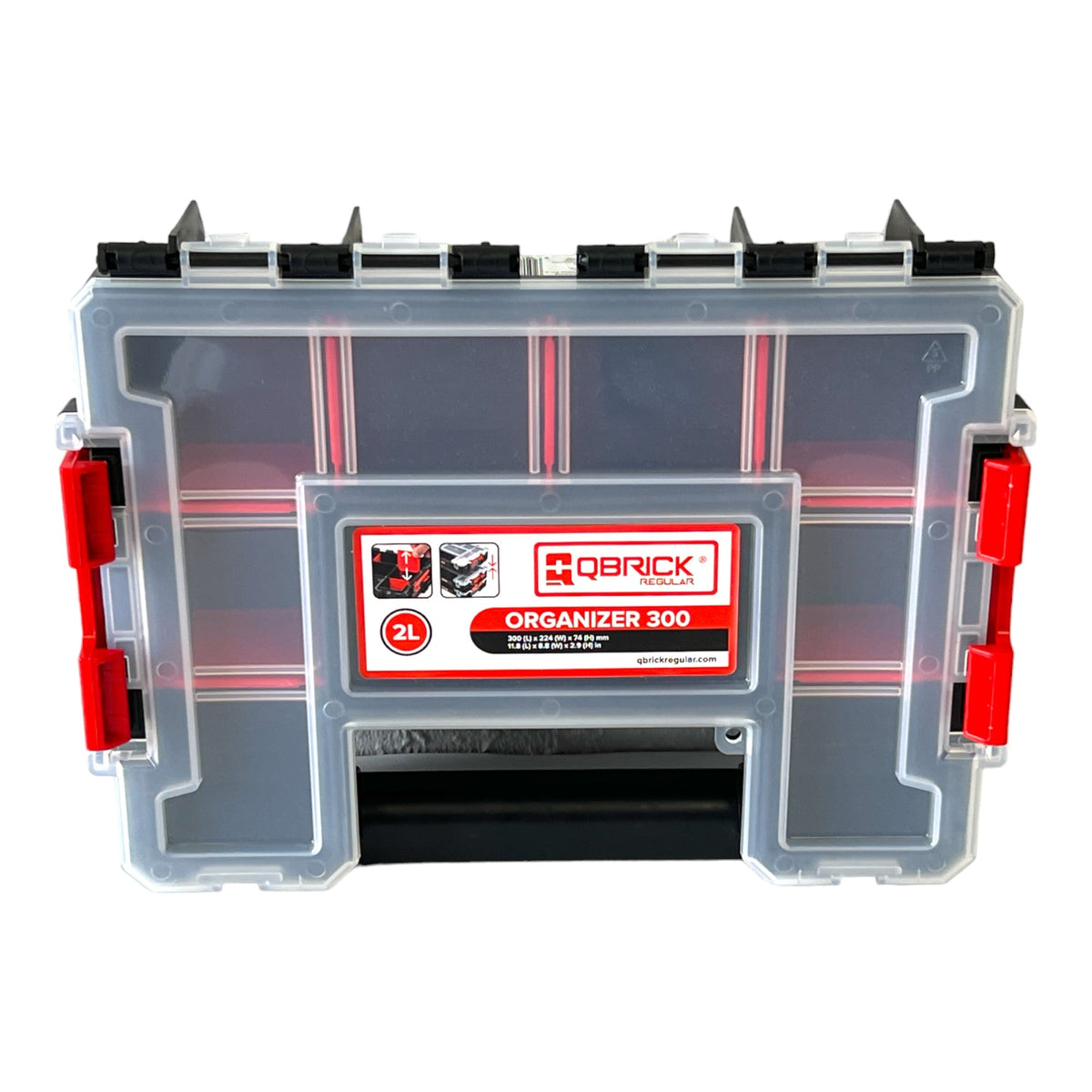 Qbrick Regular 300 Organizer 300 x 224 x 74 mm 2 l stapelbar