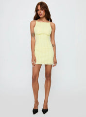 I Know Places Mini Dress Lemon