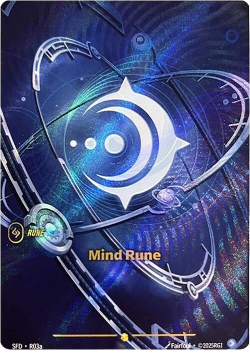 Riftbound Spiritforged Mind Rune Alternate Art R03a Foil Showcase card