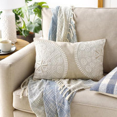 Surya Maricopa MCP-001 Beige Cream 18"H x 18"W Pillow Cover