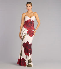 Madi Floral Print Mermaid Formal Dress