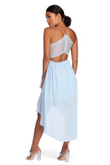 Skye Chiffon High Low Skater Dress