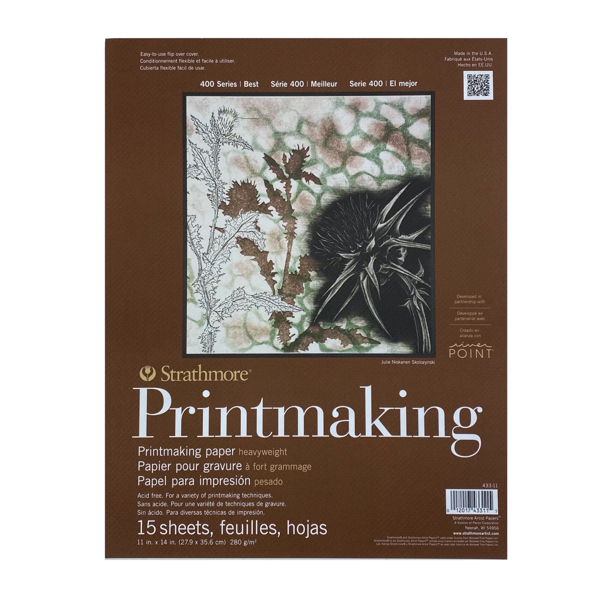 Strathmore 400 Series Heavy-Weight Printmaking Paper Pad - 11 x 14 inches by Strathmore - K. A. Artist Shop